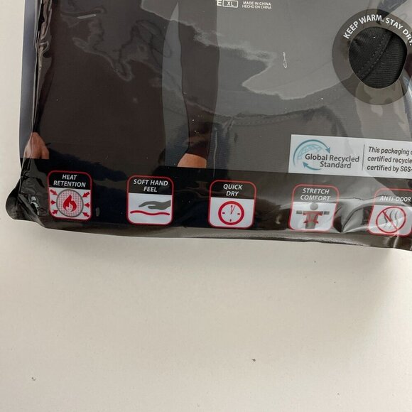 NEW 32 Degrees Heat Mens XL Long Sleeve Crew Neck Black Shirt 2-Pack - Picture 4 of 6